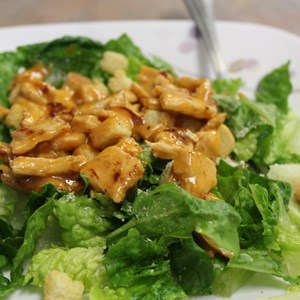 Salad Topped With Marinated Chicken