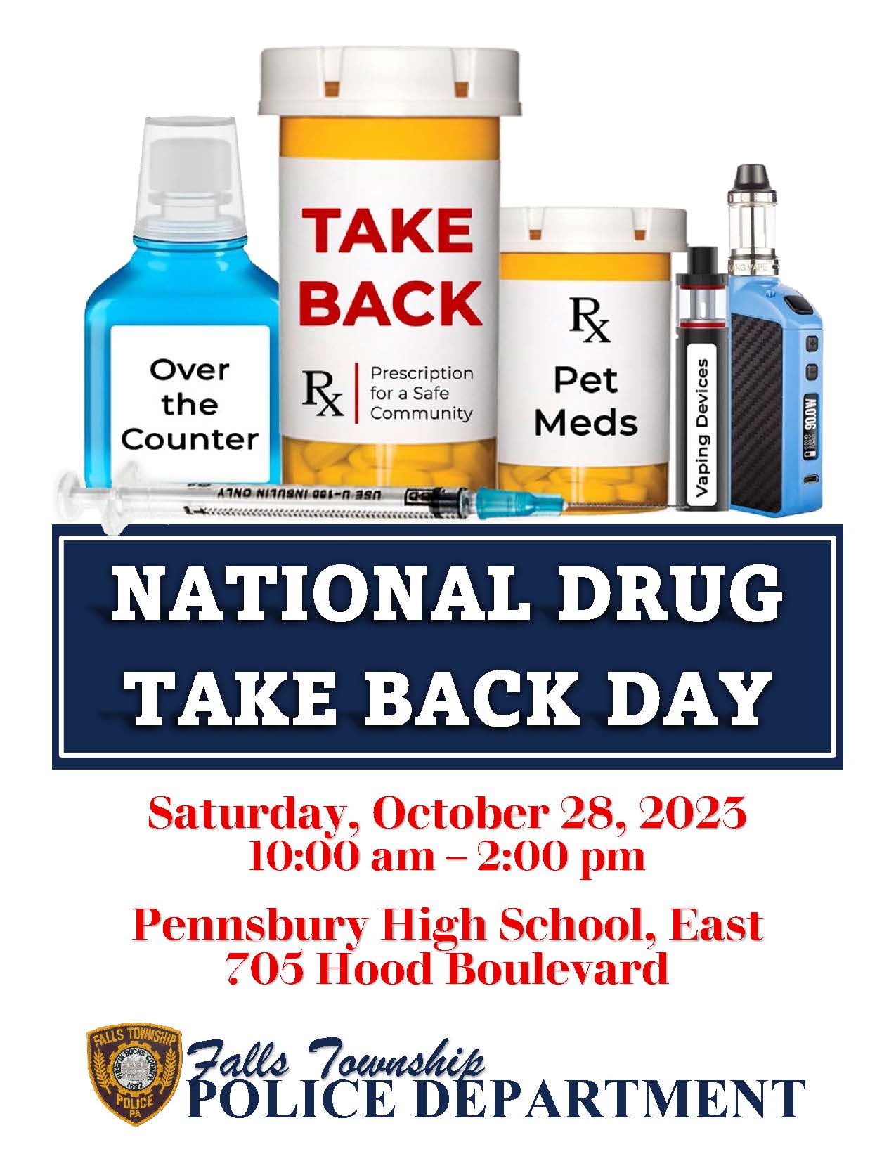 National Drug Take Back Day | Falls Township