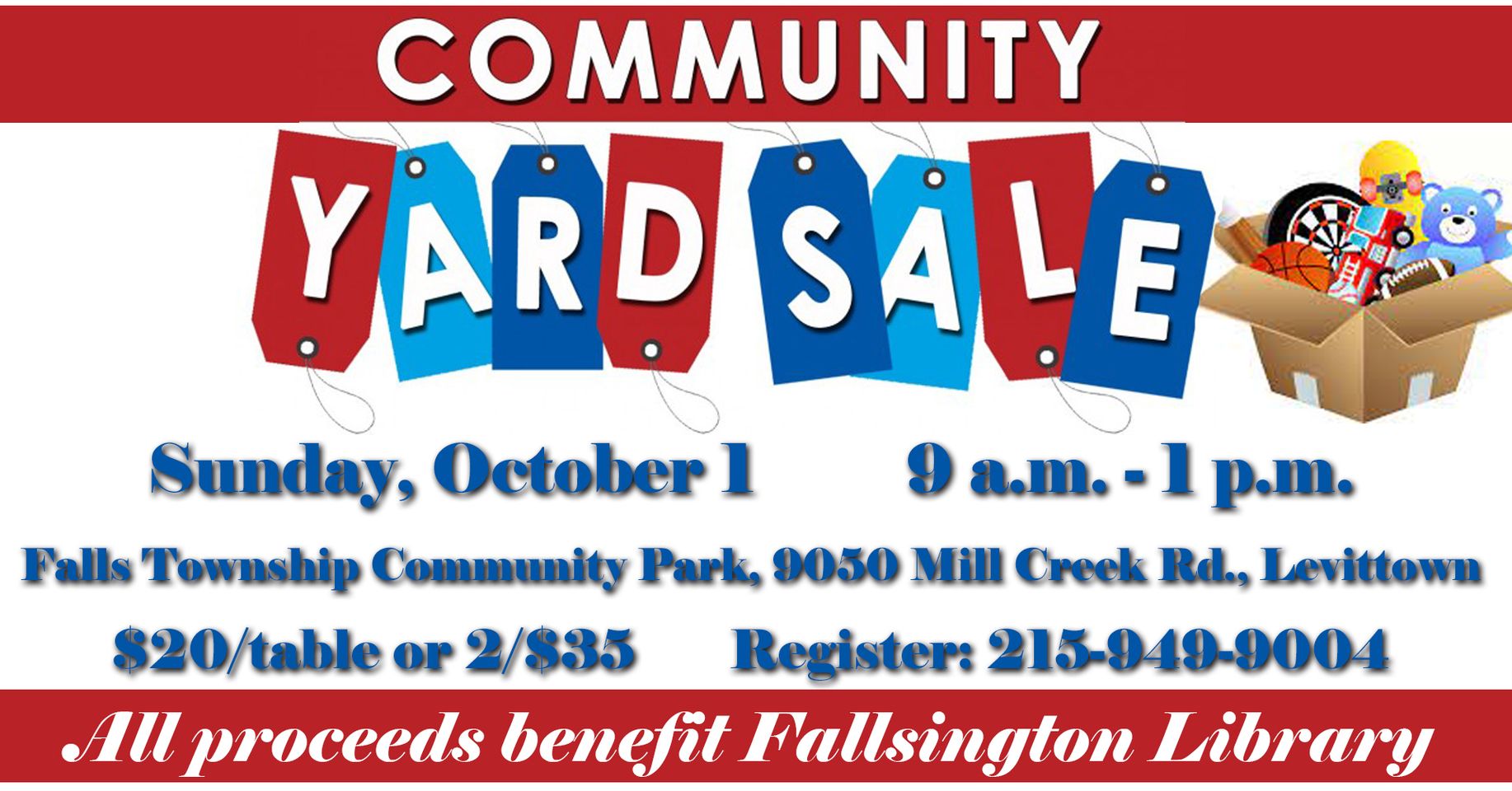 Community Yard Sale Facebook Graphic Oct 1