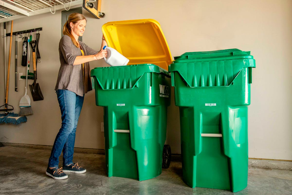 Woman Waste Recycling Toters Omr