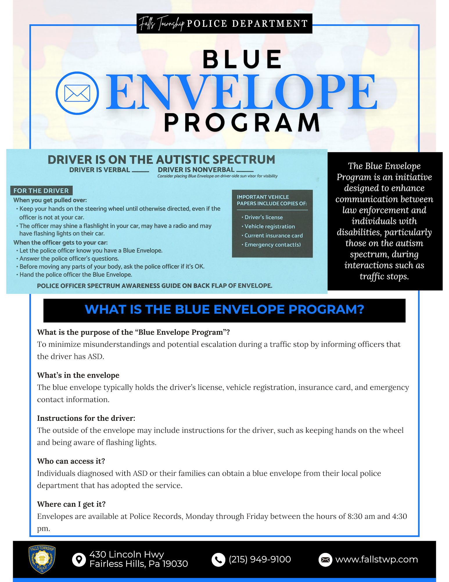 BLUE ENVELOPE PROGRAM