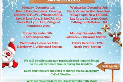 Levittown Fire Company #1 - Santa's Schedule