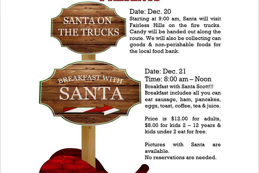 Fairless Hills Fire Department Santa Schedule