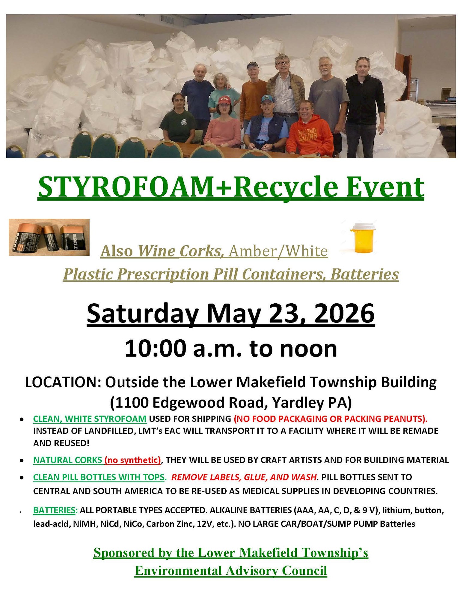 Styrofoam & Recycle Event