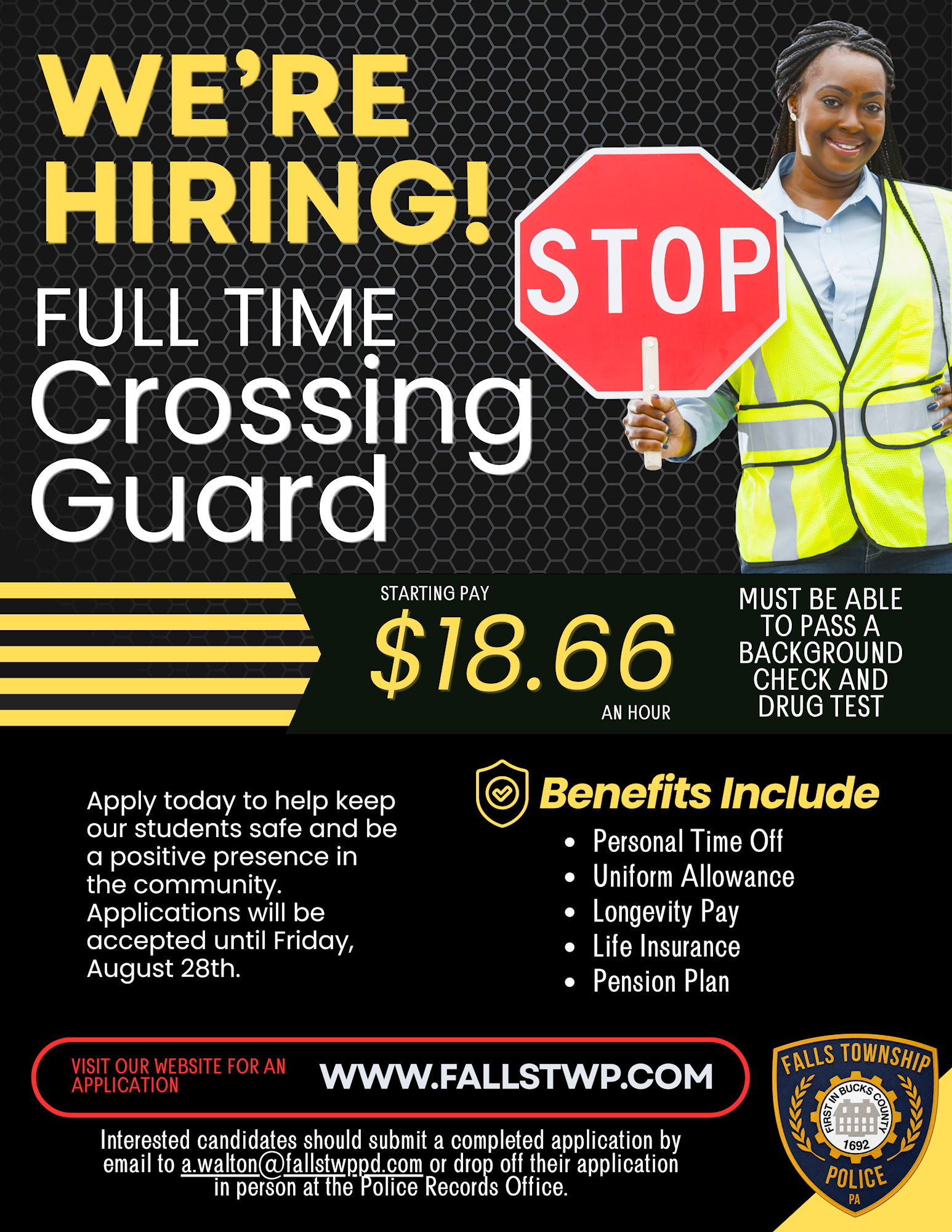 Full Time Crossing Guard Positions
